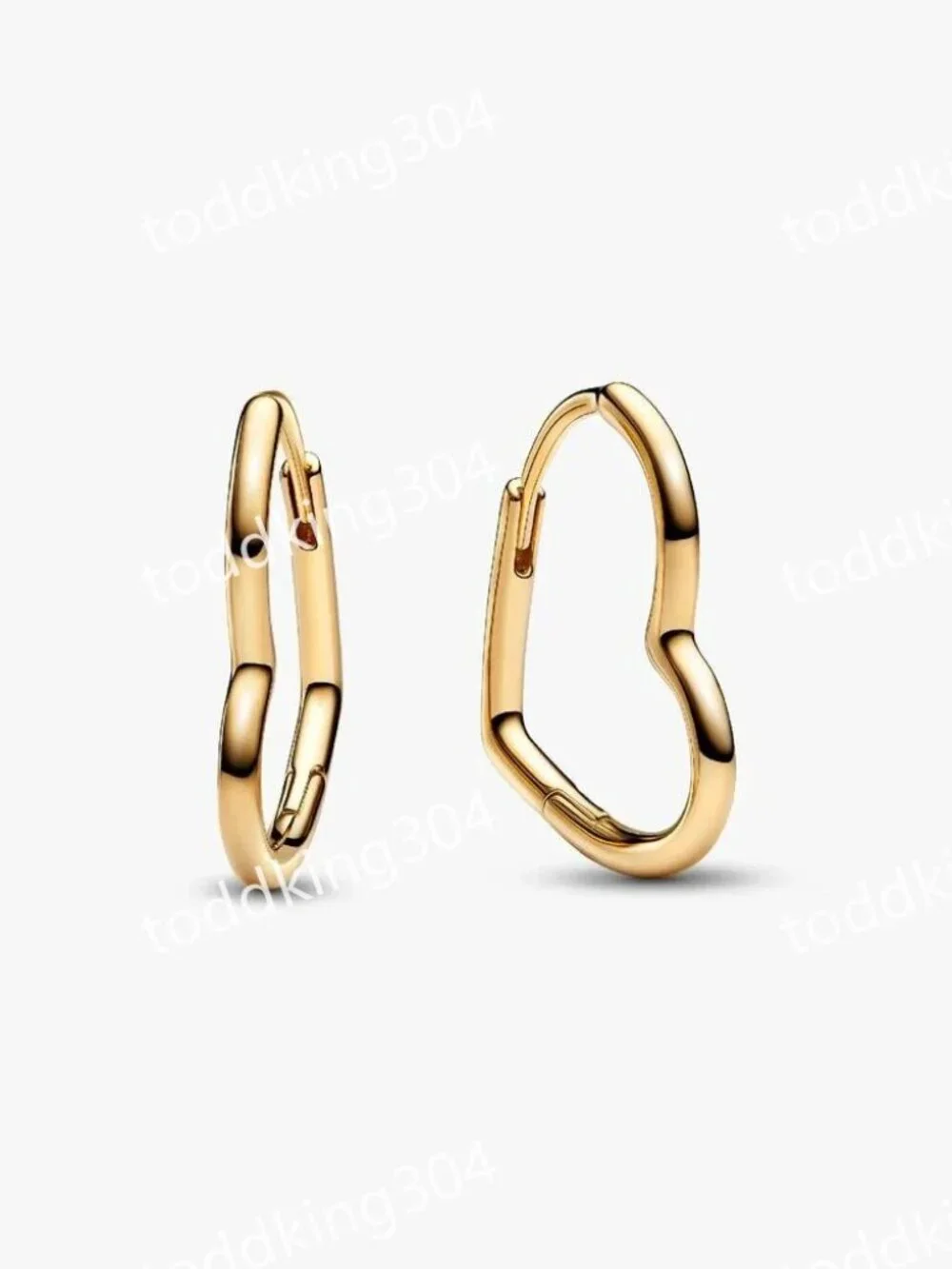 Asymmetrical Heart Hoop Earrings